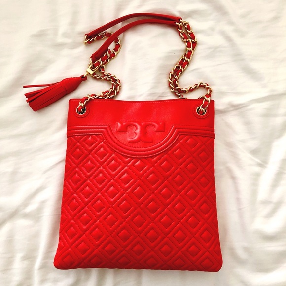 Tory Burch Handbags - Tory Burch Red Fleming Swingpack Crossbody Bag.